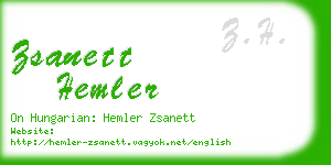 zsanett hemler business card